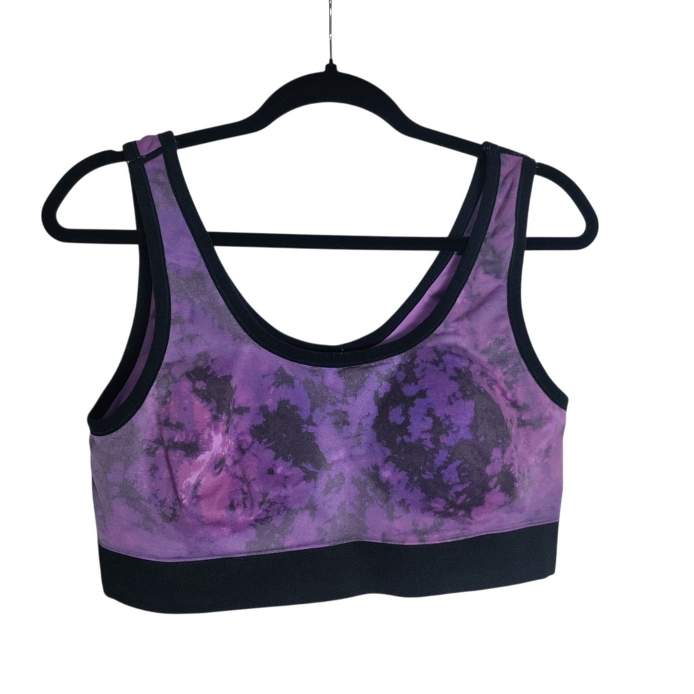 Torrid Curve Purple Tie Dye Bralette Scoop Neck Lounge Bra Size 2 Plus Size